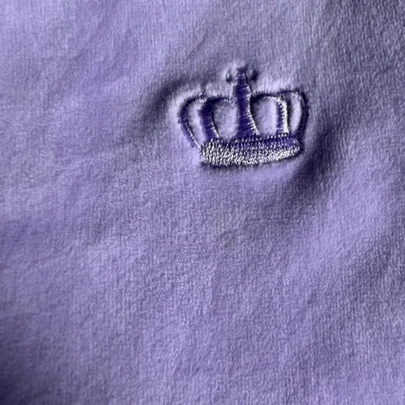 Juicy Couture Velour Crown Logo Bike Shorts Lavender Purple Womens XXL-970 - Picture 2 of 7